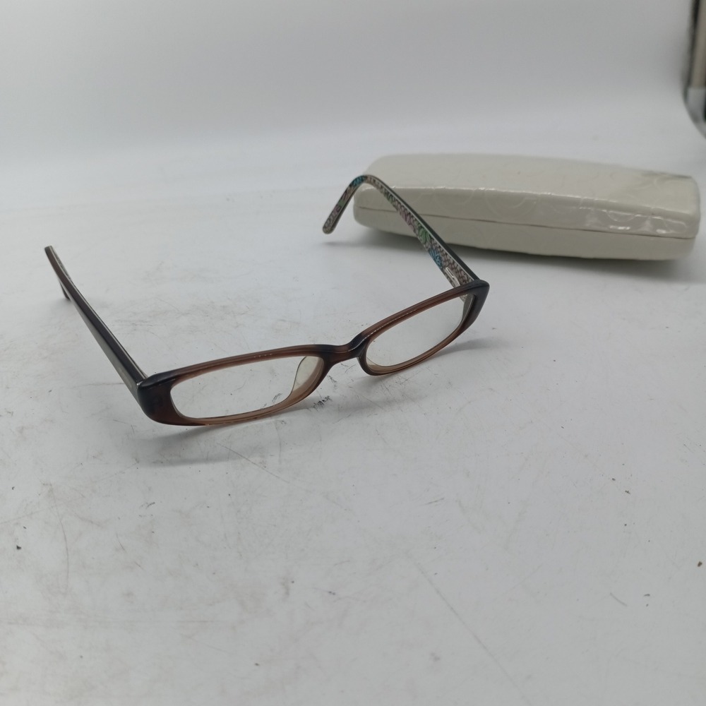 Coach Stephanie 557 Brown Floral Signature Eyeglass Frames with Case C1